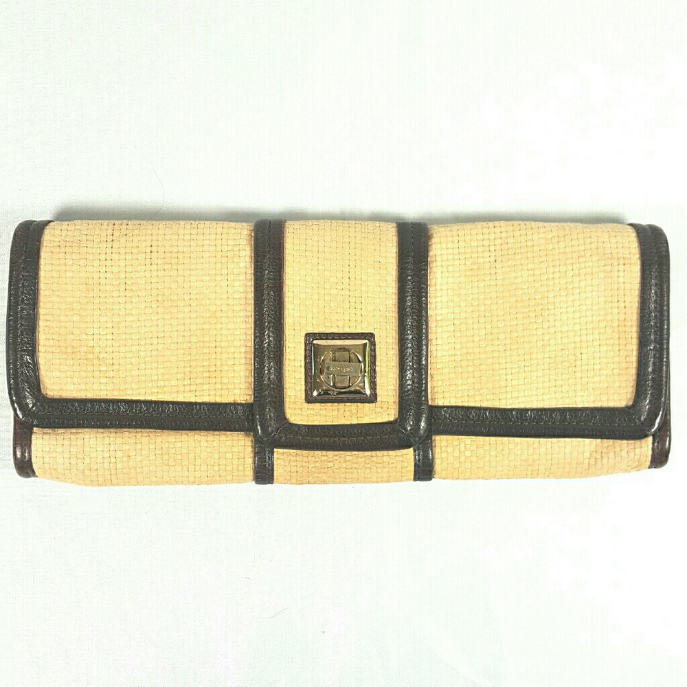 KATE SPADE Straw Woven Clutch Bag